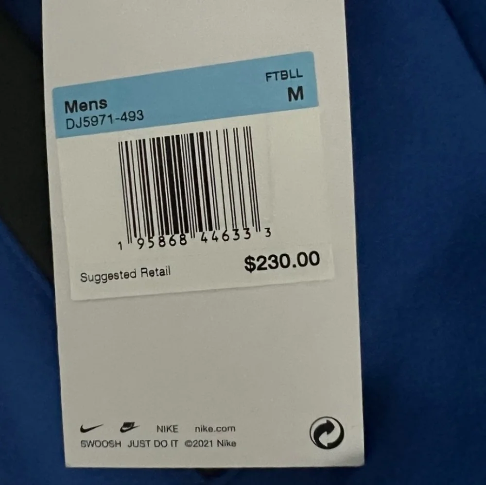 NWT Men's Nike Varsity Jacket in Blue and Black - Picture 3 of 10